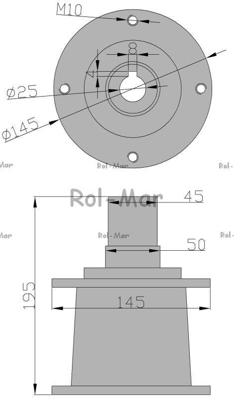 Piasta talerza roboczego kosiarka rotacyjna sfero Piasta talerza roboczego kosiarka rotacyjna sfero - obrazek 2