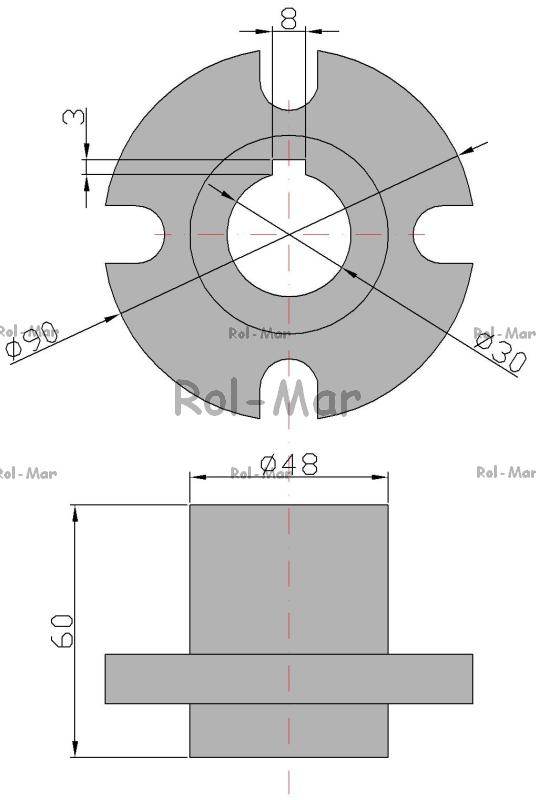 Tuleja kołnierzowa sprzęgła rozrzutnik Tuleja kołnierzowa sprzęgła rozrzutnik - obrazek 2