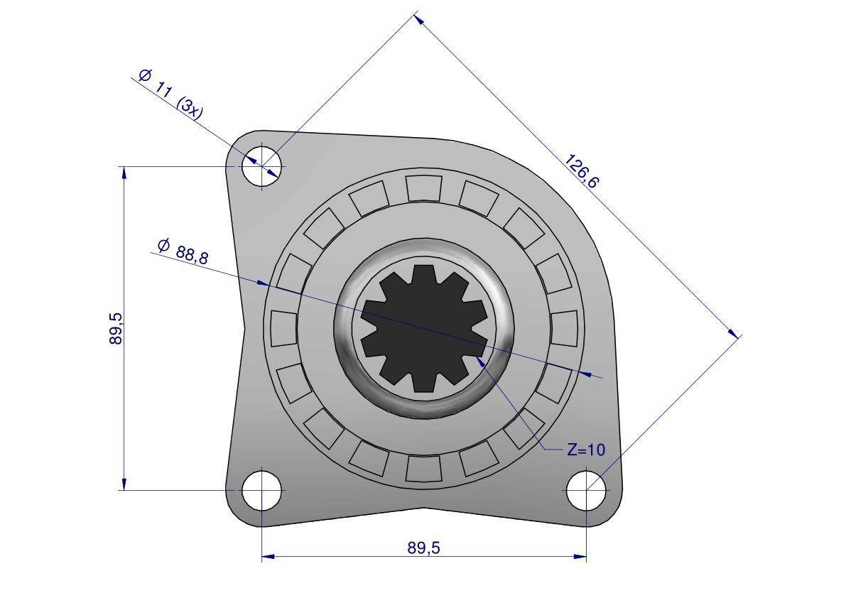 Rozrusznik z reduktorem 1004.4,6.354 new hollandmassey ferguson/perkins Rozrusznik z reduktorem 1004.4,6.354 new hollandmassey ferguson/perkins - obrazek 2
