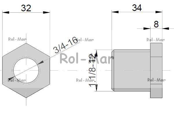 Nakrętka sworznia mf4 Nakrętka sworznia mf4 - obrazek 2