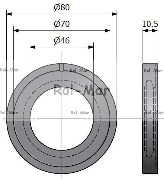 Pokrywa łożyska lewa duża rozrzutnik Pokrywa łożyska lewa duża rozrzutnik - obrazek 2