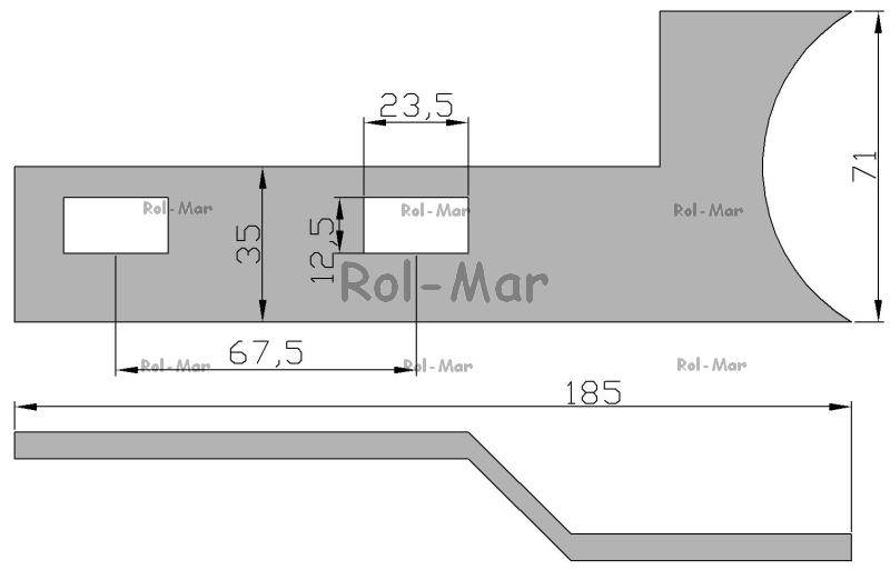 Skrobak lewy przedni fortschritt t-088 rozrzutnik
