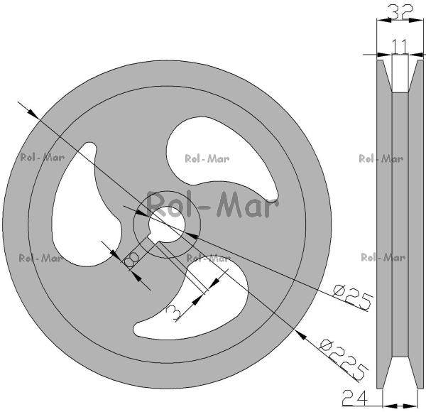 Koło pasowe ziarnowe iii bizon Koło pasowe ziarnowe iii bizon - obrazek 2