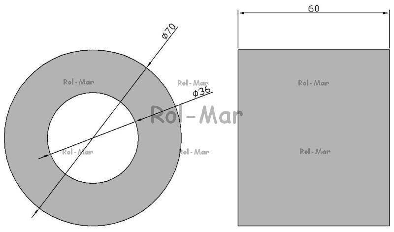 Tuleja met-gumowa podsiewacza 36x70x65 647430.0 claas Tuleja met-gumowa podsiewacza 36x70x65 647430.0 claas - obrazek 2