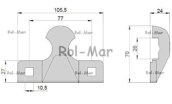 Przycisk kosy bizon Przycisk kosy bizon - obrazek 2