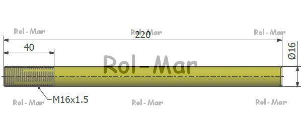 Palec ślimakawkręcany 16x220mm z26570 john deere Palec ślimakawkręcany 16x220mm z26570 john deere - obrazek 2