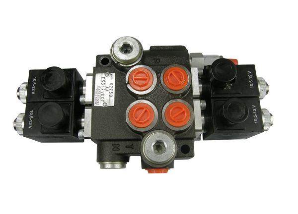 Rozdzielacz hydrauliczny dwusekcyjny sterowany elektrycznie 50l Rozdzielacz hydrauliczny dwusekcyjny sterowany elektrycznie 50l - obrazek 2