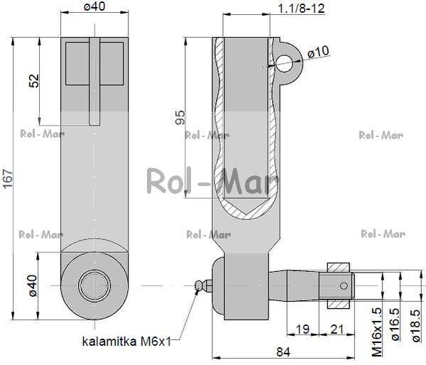 Przegub kierowniczy 150mm m1.1/8" al39020 john deere taq Przegub kierowniczy 150mm m1.1/8" al39020 john deere taq - obrazek 2