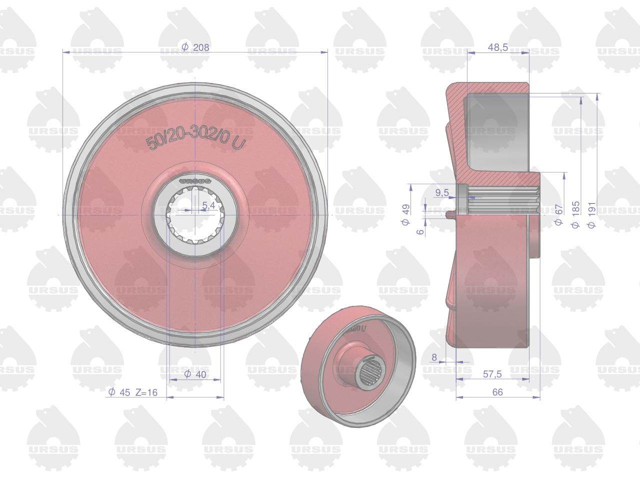 Bęben hamulcowy c-330m oryginał ursus Bęben hamulcowy c-330m oryginał ursus - obrazek 2