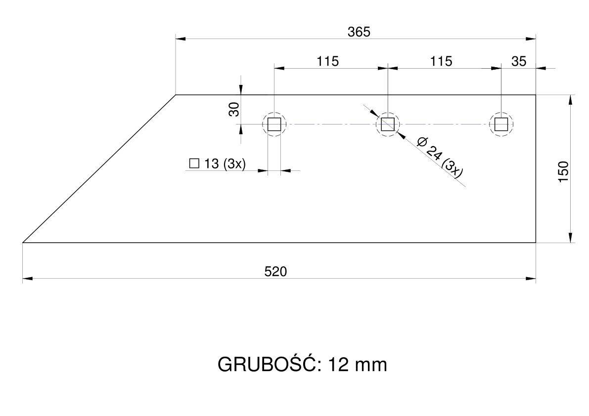 Lemiesz 3 otworowy klepany Lemiesz 3 otworowy klepany - obrazek 2