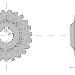 Koło zębate zębatka przekładni wysypu z-23 claas