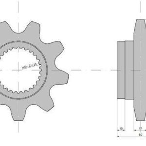 Koło zębate podajnika z-9 frez claas