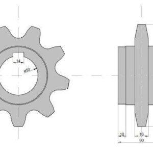 Koło zębate podajnika z-9 klin claas