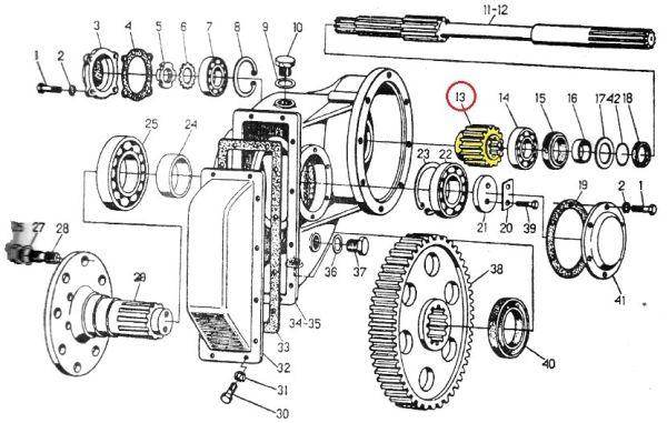 Koło małe napędzające zwolnicy c-328/330 oryginał ursus Koło małe napędzające zwolnicy c-328/330 oryginał ursus - obrazek 2