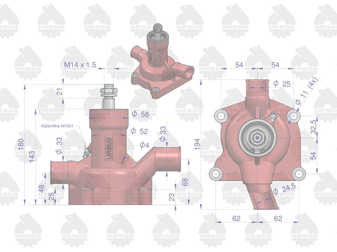Pompa wody c-360 oryginał ursus Pompa wody c-360 oryginał ursus - obrazek 5