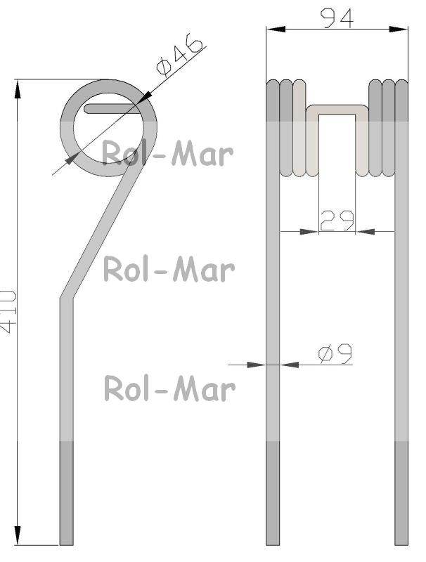 Palec przetrząsarka karuzelowa nowy typ jar-met 5szt Palec przetrząsarka karuzelowa nowy typ jar-met 5szt - obrazek 2