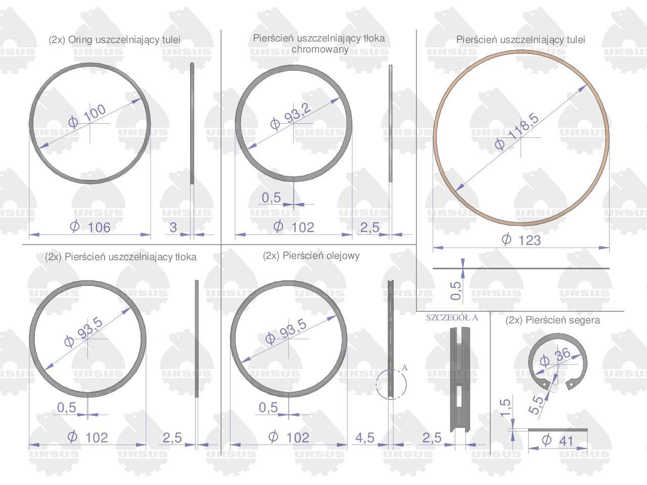 Zestaw naprawczy silnika c-330 oryginał ursus Zestaw naprawczy silnika c-330 oryginał ursus - obrazek 4