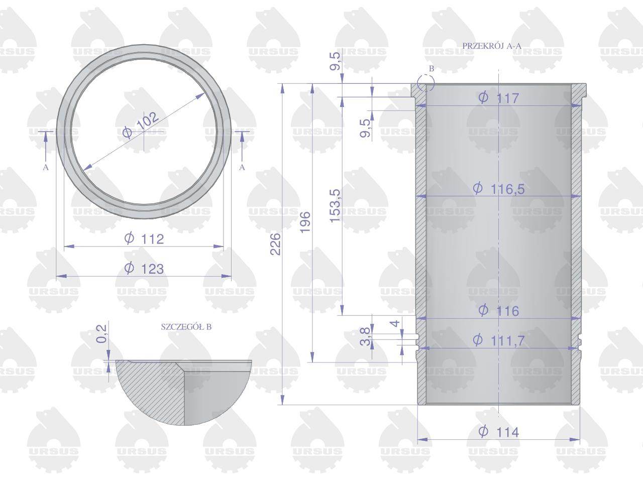 Zestaw naprawczy silnika c-330 oryginał ursus Zestaw naprawczy silnika c-330 oryginał ursus - obrazek 5