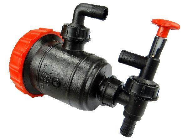 Filtr ss z zaworem spustowym z wyjściami na przewody fi 25mm opryskiwacz