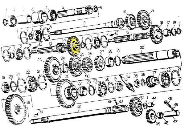 Koło zębate trzeciego biegu i reduktora przesuwne c-330 oryginał ursus Koło zębate trzeciego biegu i reduktora przesuwne c-330 oryginał ursus - obrazek 2