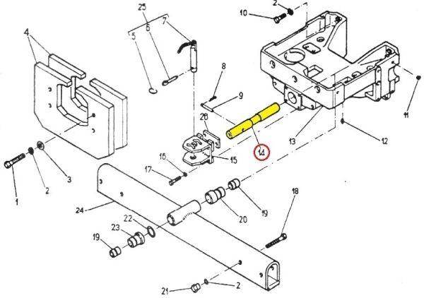Sworzeń osi płaskiej c-330/360 oryginał ursus Sworzeń osi płaskiej c-330/360 oryginał ursus - obrazek 2