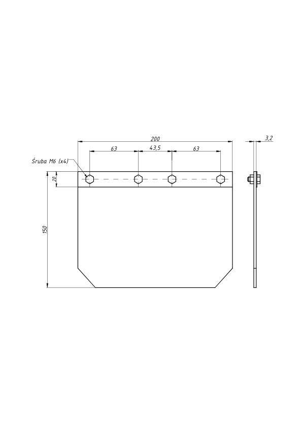 Chlapaczosłona przeciwbłotna przód c-330/360/mf3 Chlapaczosłona przeciwbłotna przód c-330/360/mf3 - obrazek 2