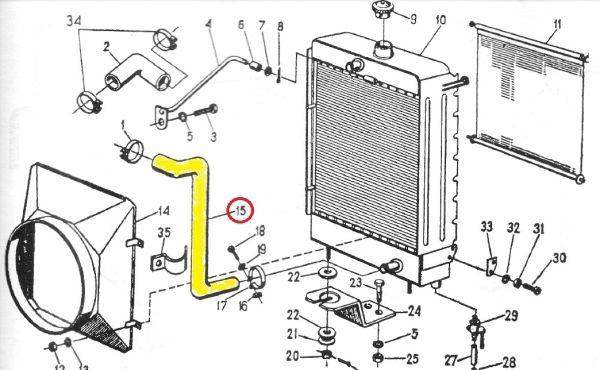 Przewód gumowy dolny chłodnicy zbrojony płótnem c-330 rura wody oryginał ursus Przewód gumowy dolny chłodnicy zbrojony płótnem c-330 rura wody oryginał ursus - obrazek 3