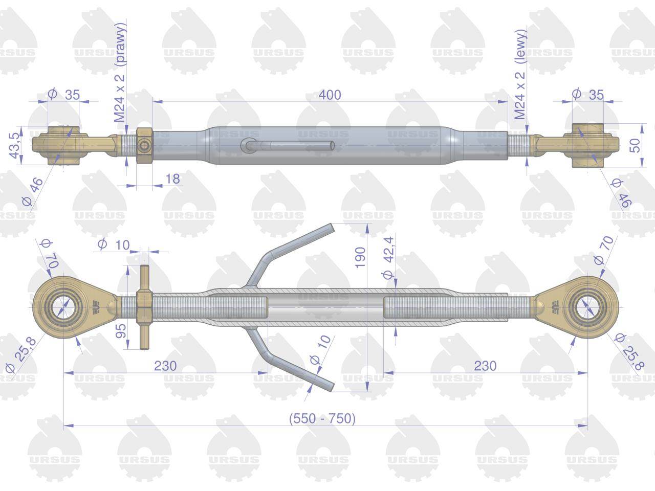 Łącznik centralny kompletny c-360 oryginał ursus Łącznik centralny kompletny c-360 oryginał ursus - obrazek 2