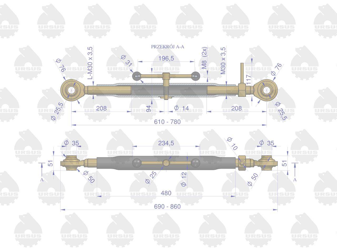 Łącznik centralny c-385 4-cyl oryginał ursus Łącznik centralny c-385 4-cyl oryginał ursus - obrazek 2