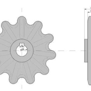 Koło zębate elewatora z-11o 26mm claas