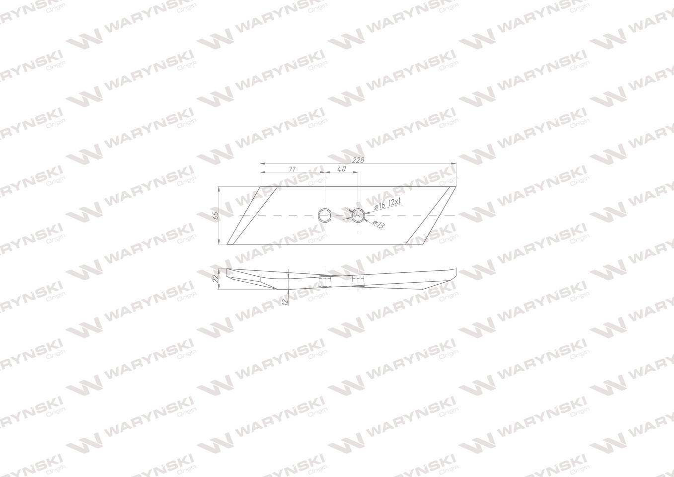 Dłutonakładka lemiesza prawa kverneland stal borowa waryński Dłutonakładka lemiesza prawa kverneland stal borowa waryński - obrazek 2