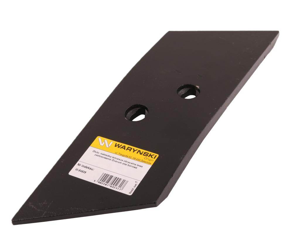 Dłutonakładka lemiesza obracalna lewa overum stal borowa waryński