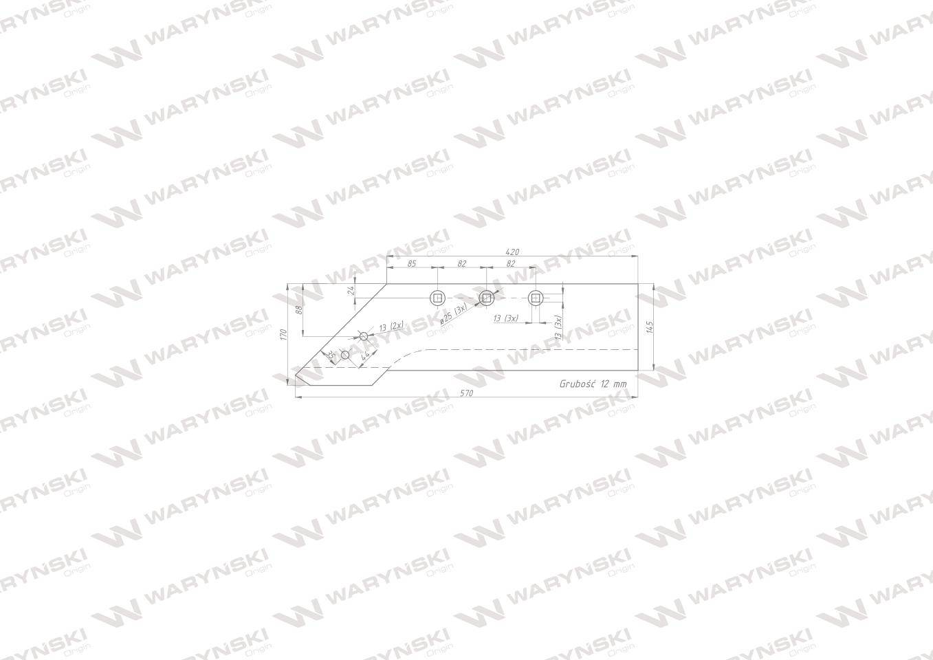 Lemiesz nkpl lewy do dłuta po0390 xl ibis unia pług stal borowa waryński Lemiesz nkpl lewy do dłuta po0390 xl ibis unia pług stal borowa waryński - obrazek 3