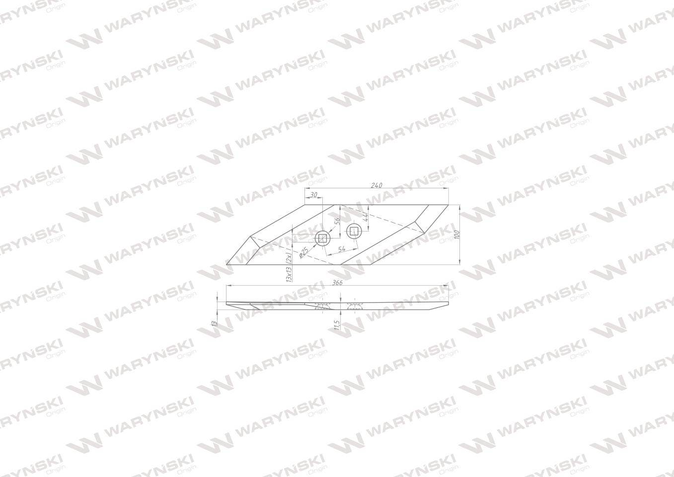 Dłuto nakładka lemiesza prawa lemken pług stal borowa waryński Dłuto nakładka lemiesza prawa lemken pług stal borowa waryński - obrazek 4