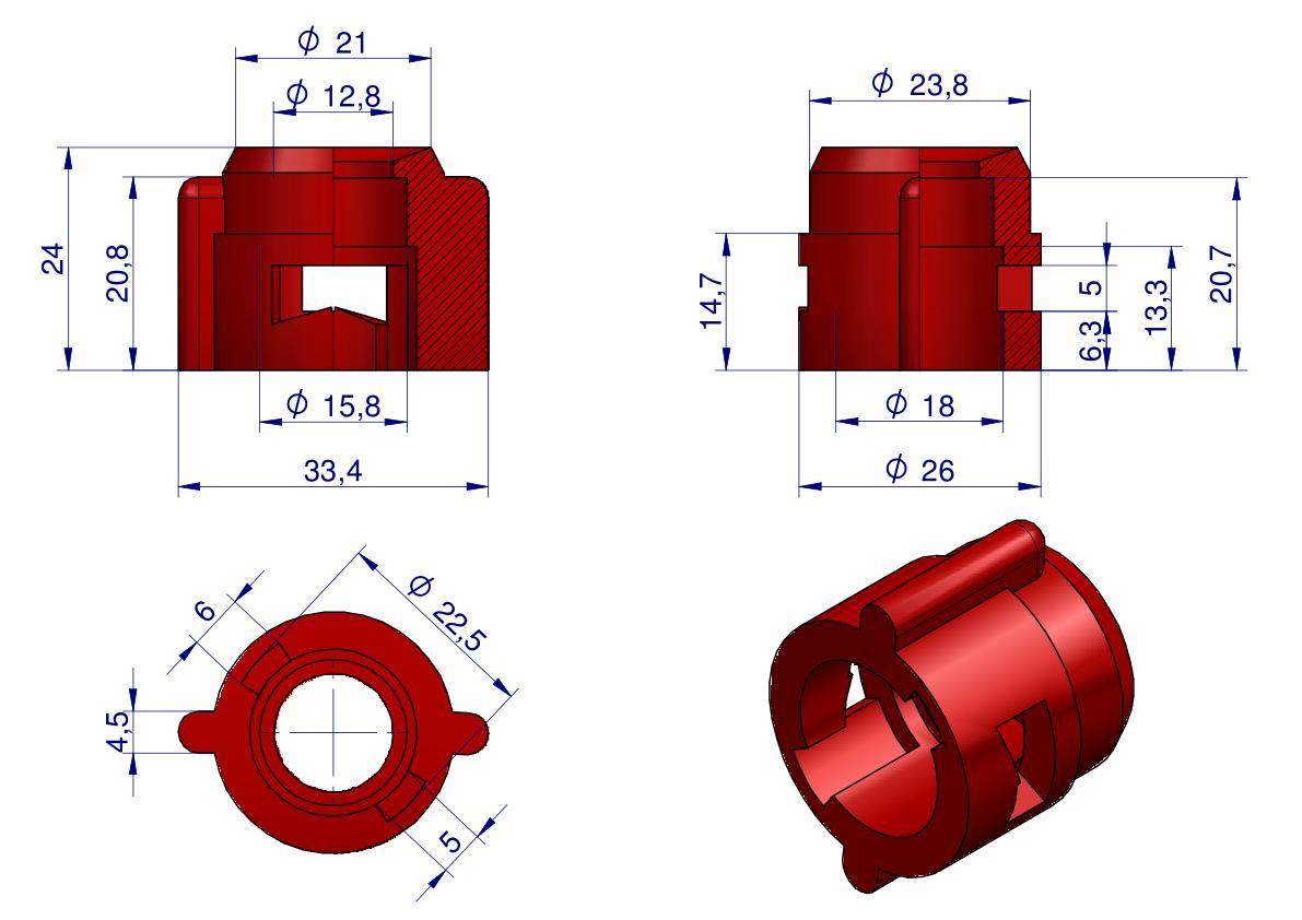 Kołpak korpusu rozpylacza na krążek system rau opryskiwacz Kołpak korpusu rozpylacza na krążek system rau opryskiwacz - obrazek 2