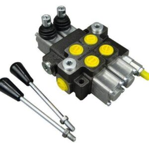 Rozdzielacz hydrauliczny 2-sekcyjny max przepływ 40l z zatrzaskami waryński