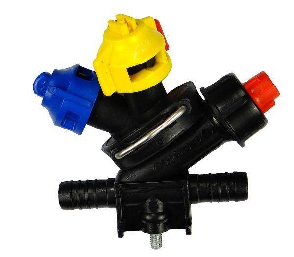Głowica obrotowa rozpylacz oprawa 08 potrójna przelotowa ze śrubą opryskiwacz