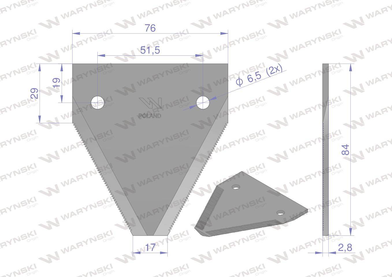 Nóżnożyk dolno nacinany 611316.0 claas waryński 25szt Nóżnożyk dolno nacinany 611316.0 claas waryński 25szt - obrazek 3