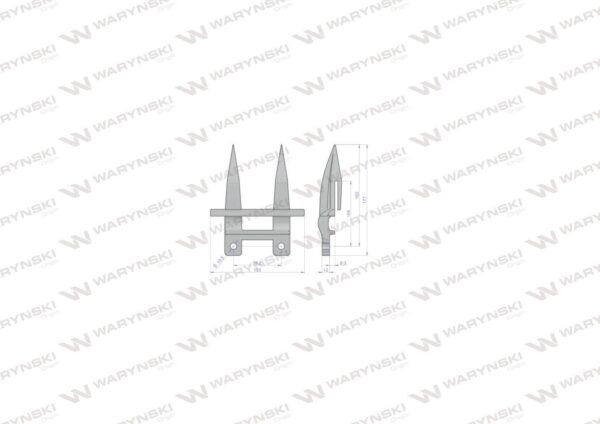 Bagnet palec podwójny hartowany new holland 379720 waryński - obrazek 5