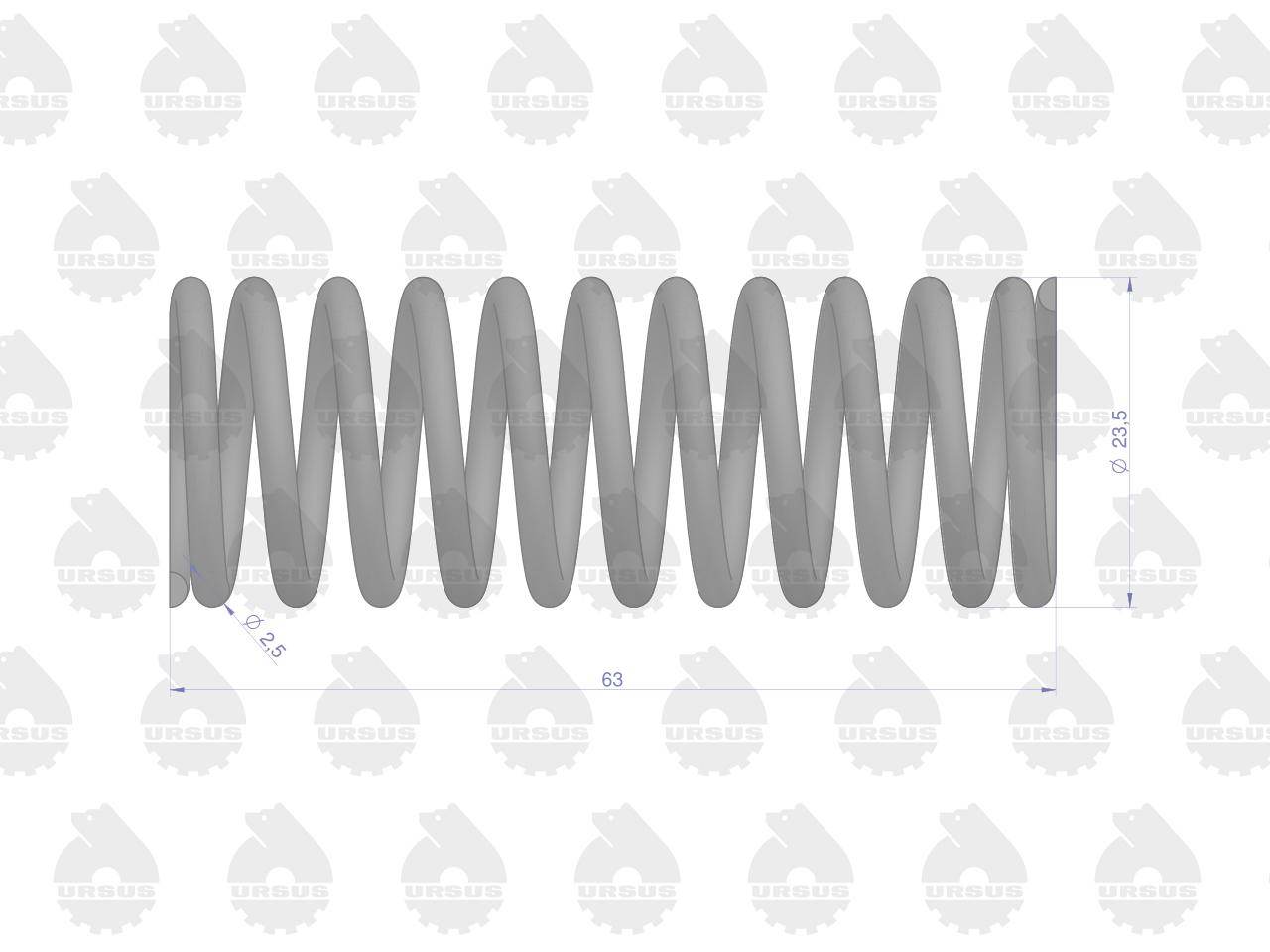 Sprężyna zaworów wewnętrzna po 10 c-330 oryginał ursus Sprężyna zaworów wewnętrzna po 10 c-330 oryginał ursus - obrazek 2
