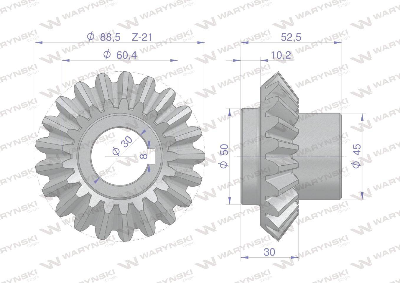 Koło stożkowe duże kosiarka rotacyjna polska 2.10 waryński Koło stożkowe duże kosiarka rotacyjna polska 2.10 waryński - obrazek 2