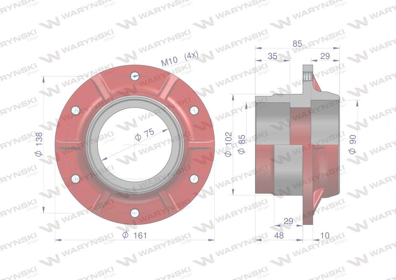 Piasta talerza ślizgowa kosiarka rotacyjna polska waryński Piasta talerza ślizgowa kosiarka rotacyjna polska waryński - obrazek 2
