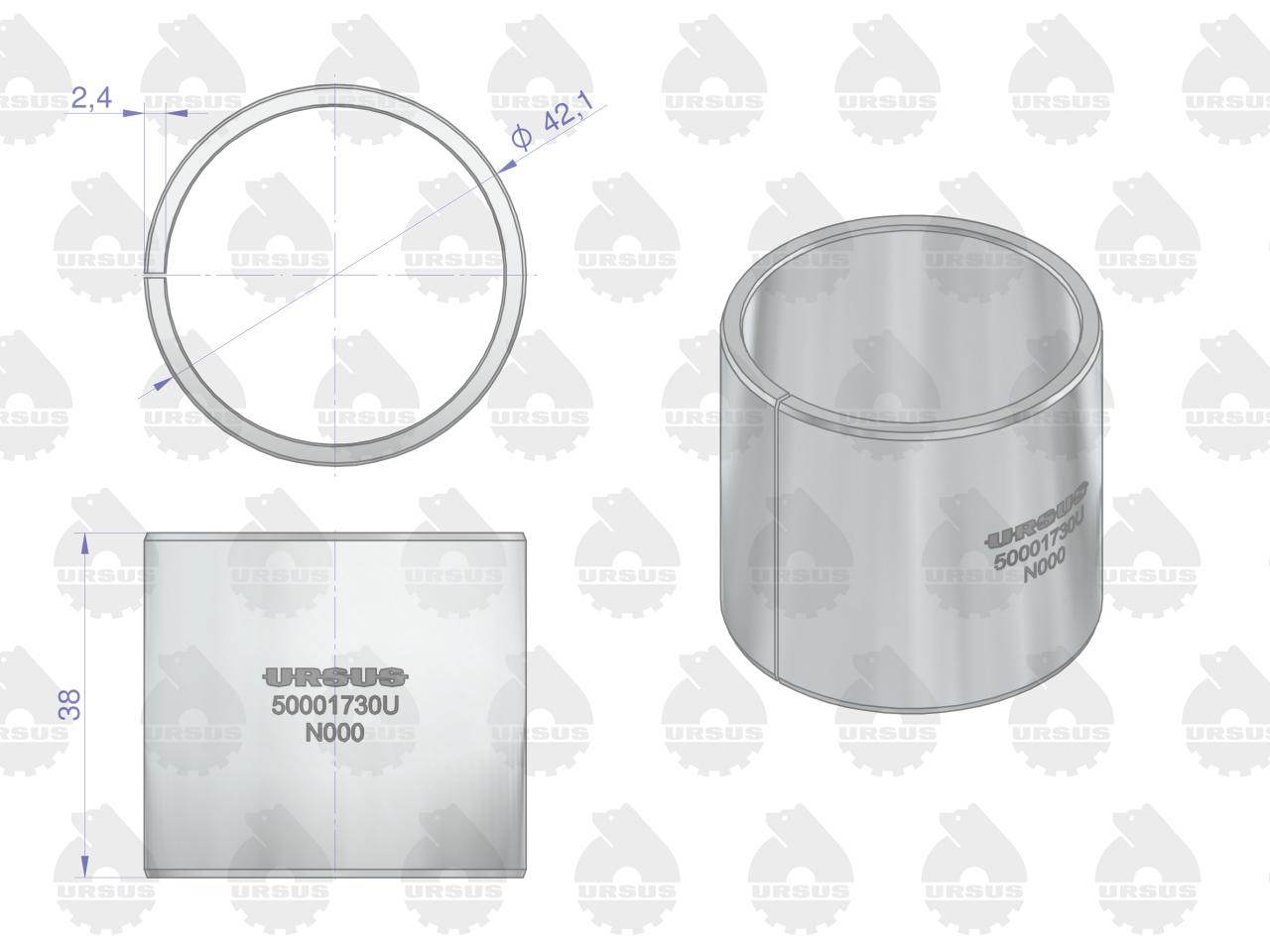 Tuleja korbowodu nominał n-0,00 c-330 oryginał ursus Tuleja korbowodu nominał n-0,00 c-330 oryginał ursus - obrazek 2