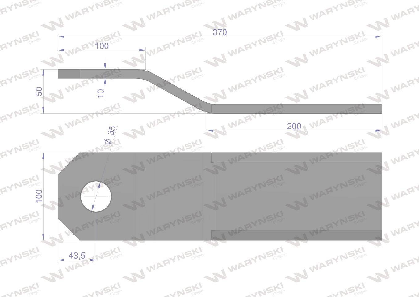 Nóż sadowniczy rozdrabniacza gałęzi duży 199rz-3 kosiarka sadownicza waryński Nóż sadowniczy rozdrabniacza gałęzi duży 199rz-3 kosiarka sadownicza waryński - obrazek 2
