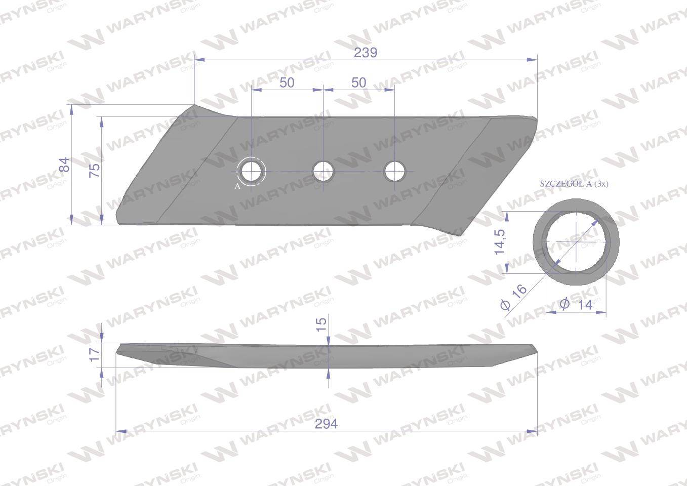 Dłuto nakładka lemiesza prawe gregoire-besson stal borowa waryński Dłuto nakładka lemiesza prawe gregoire-besson stal borowa waryński - obrazek 2