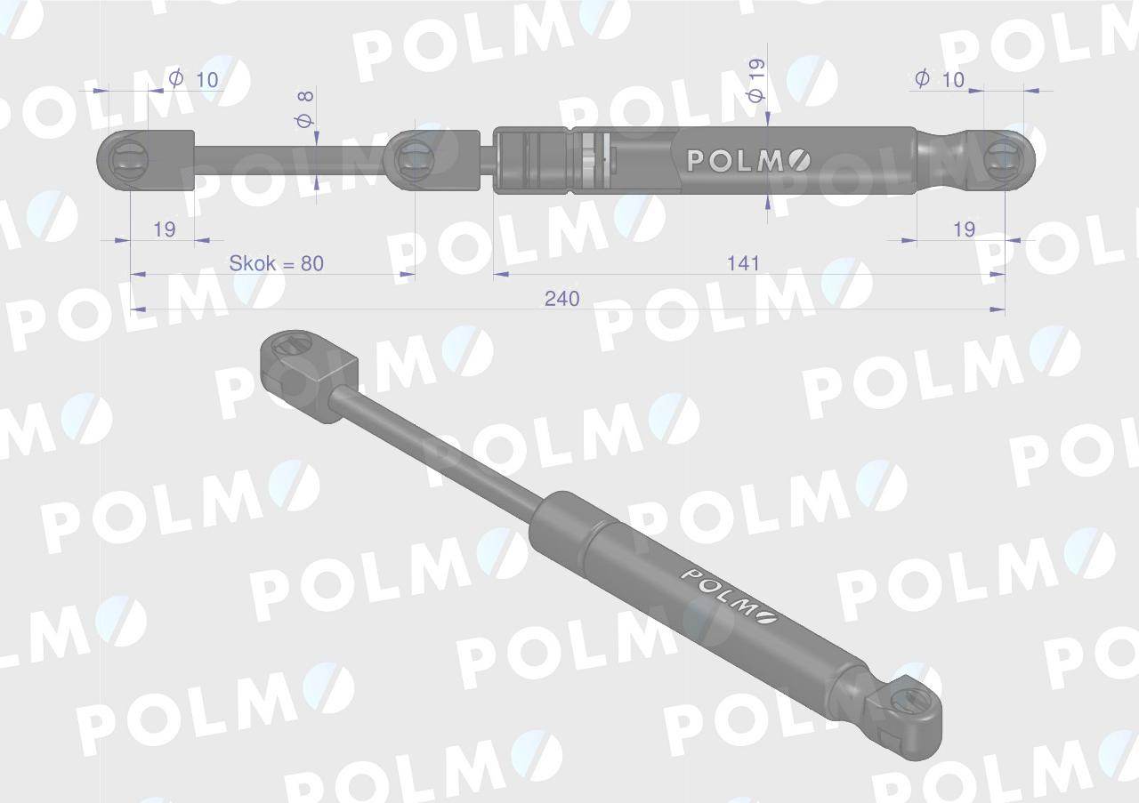 Siłownik tylnej szyby l max 240mm 1284636c1p case ih polmo Siłownik tylnej szyby l max 240mm 1284636c1p case ih polmo - obrazek 2