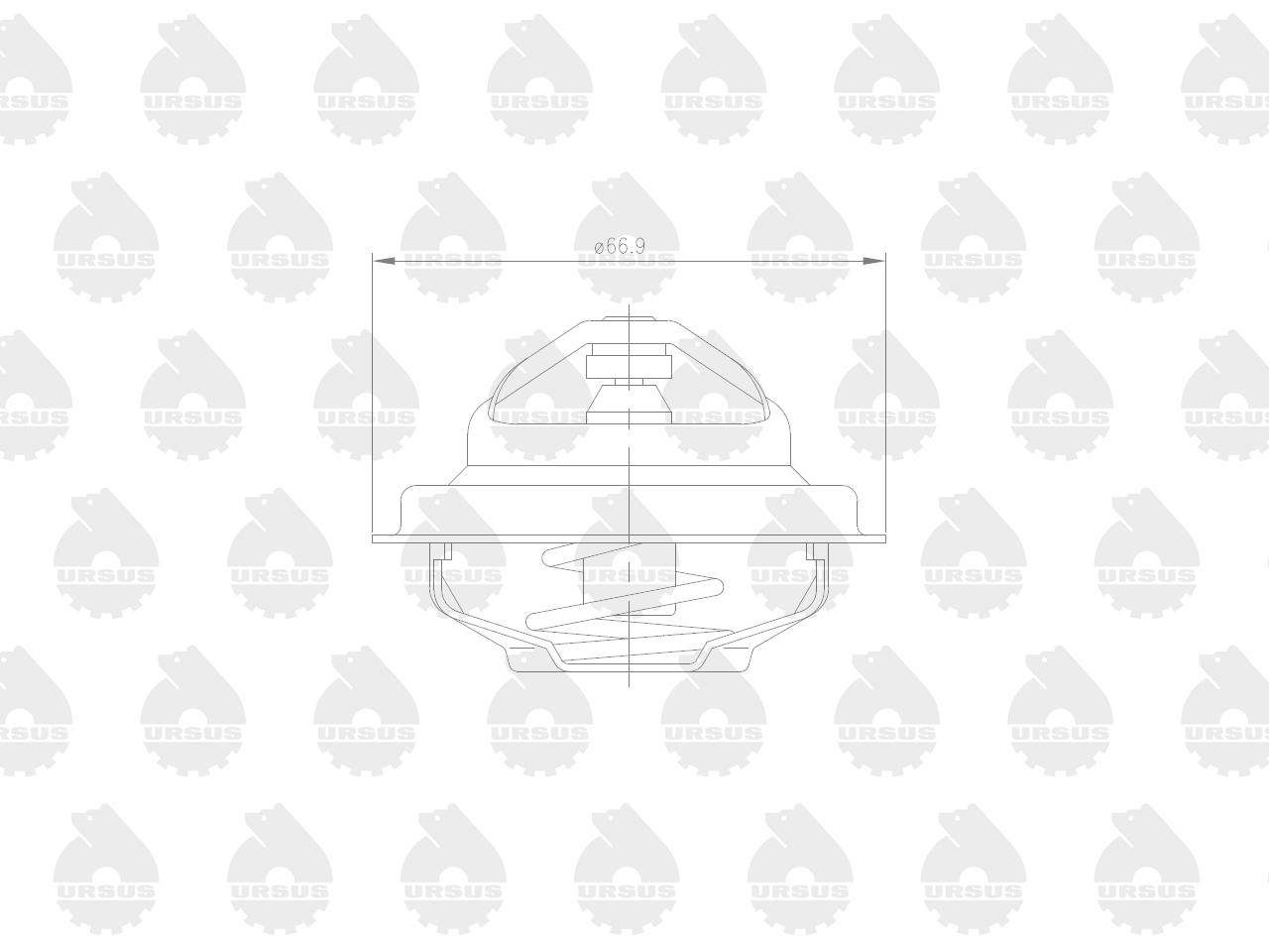 Termostat 70011316 c-385 zetor 4-cylindrowy oryginał ursus Termostat 70011316 c-385 zetor 4-cylindrowy oryginał ursus - obrazek 2
