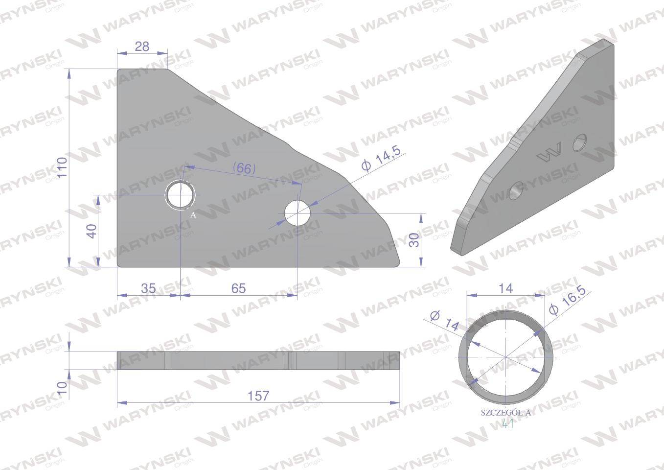 Przednia część płozy lewa 761107 kuhn stal borowa waryński Przednia część płozy lewa 761107 kuhn stal borowa waryński - obrazek 2
