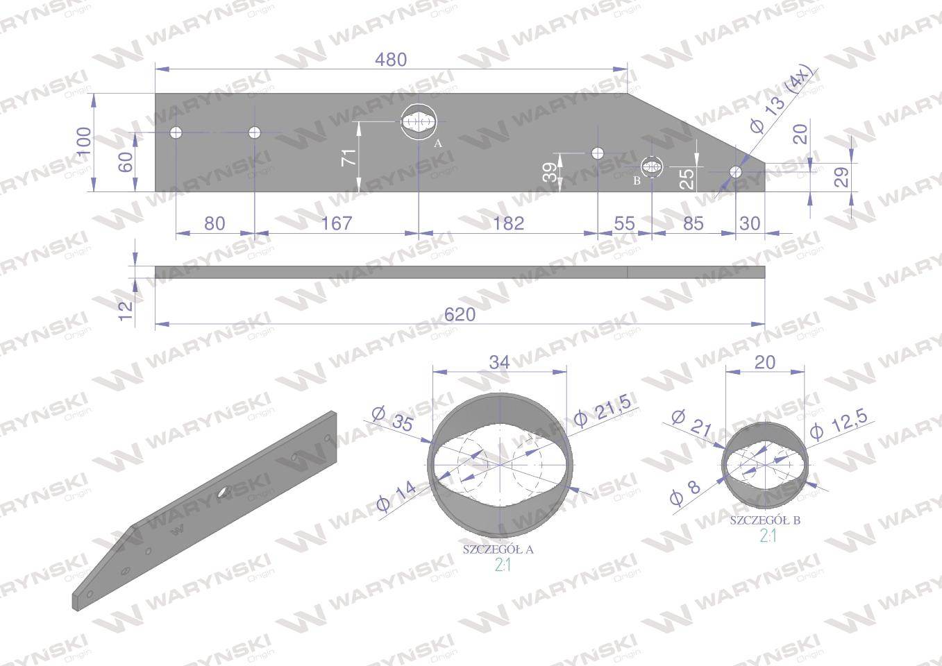 Płoza lewa 41659460509 overum stal borowa waryński Płoza lewa 41659460509 overum stal borowa waryński - obrazek 2