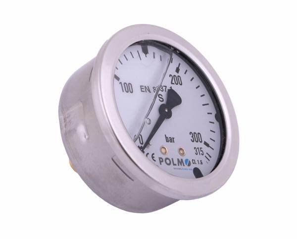 Manometr glicerynowy m63 0-315 bar tylne przyłącze g1/4" polmo
